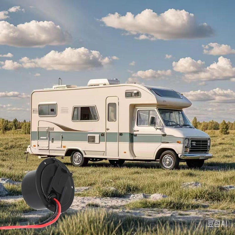 PLOOTA 2Pcs Round Electric Cable Hatch RV Camper Cord Cover,Compatible Travel Tent Trailer Motorhome,Accepts up to 50 Amp Cord(Black) - Image 5